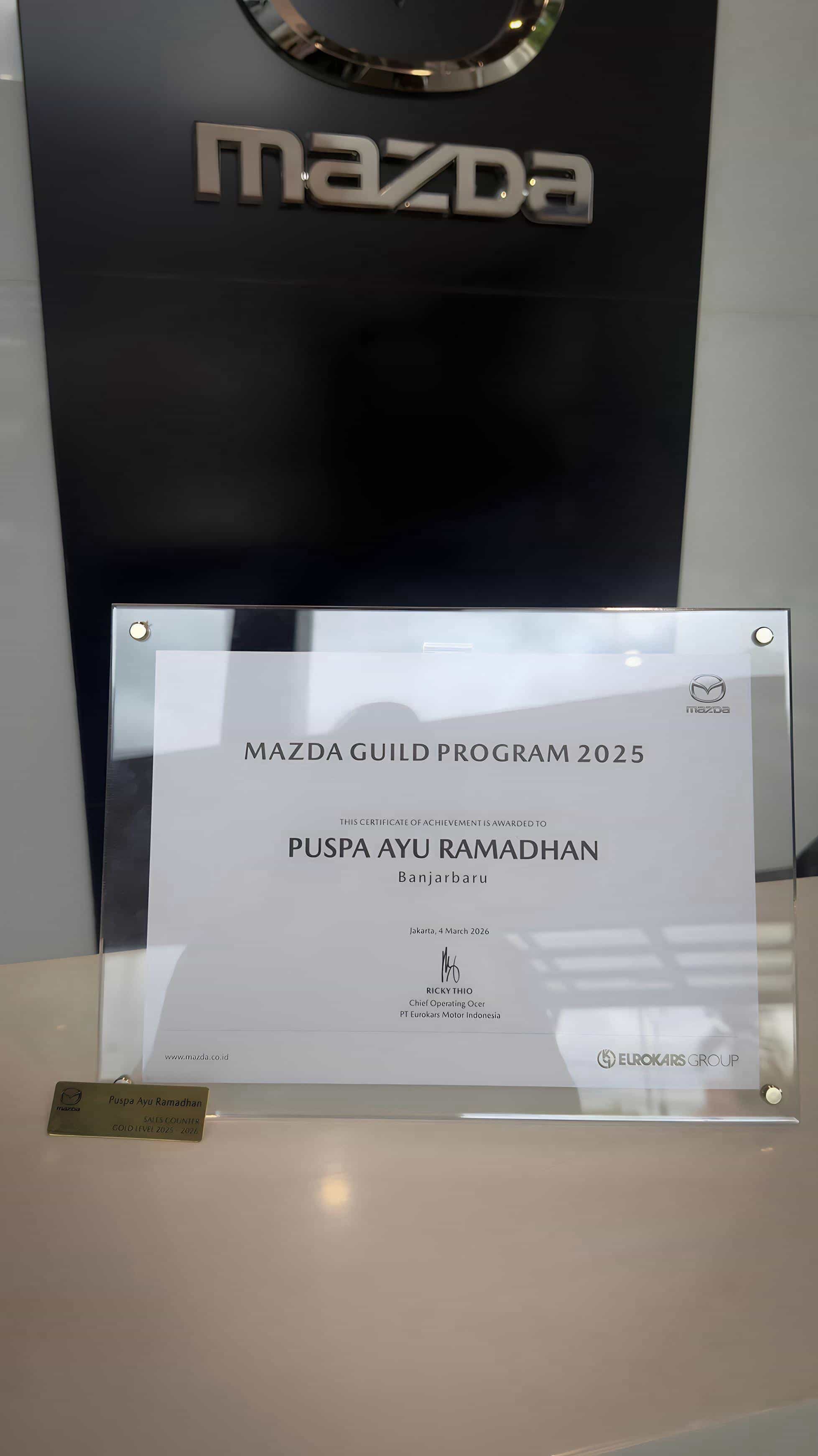 Mazda Guild Gold Award